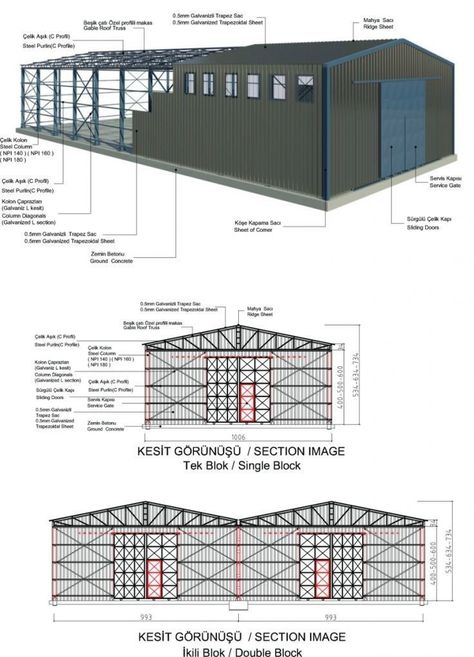 Warehouses Architecture, Industrial Building Design, Roof Truss Design, Metal Building Designs, Industrial Sheds, Factory Architecture, Steel Structure Buildings, Steel Frame House, Steel Trusses