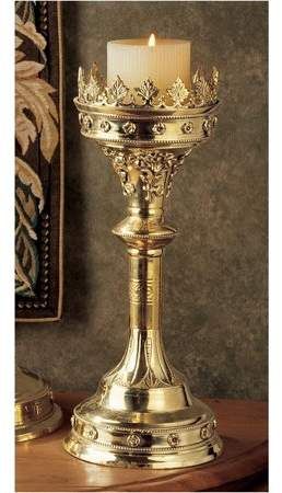 Gothic Architecture Interior, Chartres Cathedral, Gothic Candles, Medieval Gothic, Royal Crowns, Brass Antique, Design Toscano, Gothic Decor, Gothic Architecture