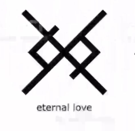 Tattoo Symbols For Love, Eternal Tattoo Ideas, Pride Sin Tattoo, Eternal Love Tattoo Symbols, Viking Marriage Tattoo, Obsession Sigil, Viking Symbol For Love, Promise Tattoo Ideas, Eternal Love Symbol