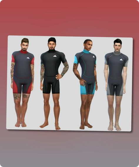 Sims 4 Clothing CC: Snorkel Swimsuit By Mclaynesims Sims 4 Nonbinary, Surfing Suit, Watermelon Shirt, Barong Tagalog, Sims 4 Cc Download, Clothing Male, Male Clothing, Model Nails, Best Sims