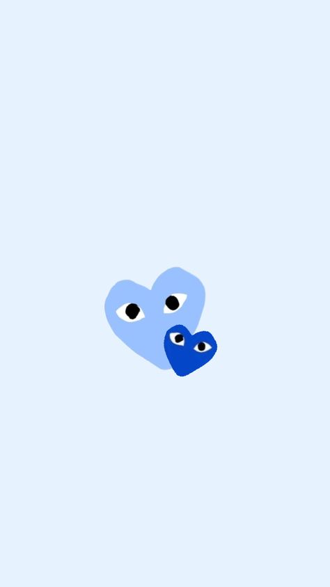 Blue Hearts With Eyes Wallpaper, Cdg Heart Wallpaper, Cdg Wallpaper, Wallpaper Aesthetic Summer, Ombre Wallpaper Iphone, Eye Wallpaper, Image Bleu, Pretty Wallpaper Ipad, Iphone Wallpaper Preppy