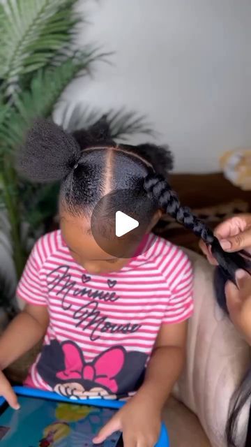 *Kids Hair Fashion place• on Instagram: "🎀 perfect Hairstyle for the weekend 🎀 #bun and #braids cute. Inspo source @aniyahlovestokes  • • • • • • #bantuknots #inspokids #hairinspo" Braided Bun Hairstyles For Kids, Bun Hairstyles For Kids, Space Buns With Braids Tutorial, Kids Bun Hairstyles, Kid Ponytail Hairstyles Black, Toddler Space Buns, Bantu Knots Hairstyles Kids, Two Braided Ponytails For Kids, Ponytail Styles For Black Kids