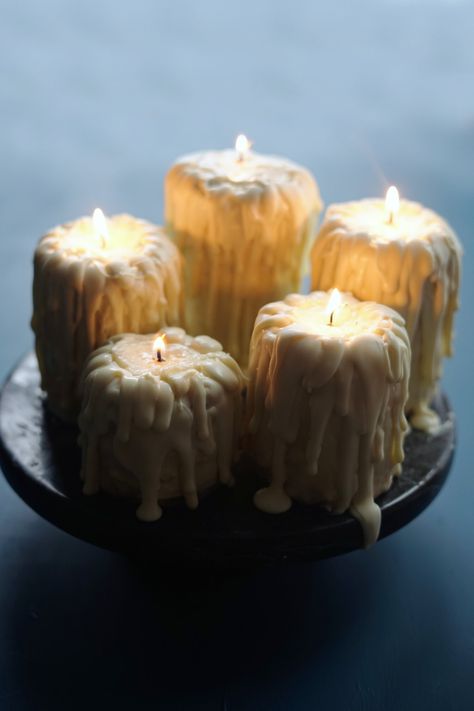 Melted Candle Cake, Candle Cakes, Cottage Dark, Pastry Decoration, Pasteles Halloween, Happy Cake, Witch Cottage, New Year's Cake, Menu Inspiration