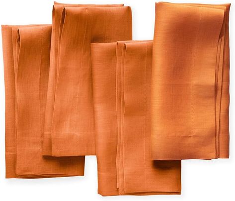 Amazon.com: Thanksgiving Linen Napkins Cloth - Pumpkin Orange 20 x 20 inch, Set of 4 Aura Linen Dinner Napkins Cloth Washable for Thanksgiving, Fall and Winter Holiday Parties : Home & Kitchen Orange Napkin Table Setting, Orange Dinner, Orange Napkins, Environmentally Friendly Gifts, Kraft Paper Packaging, Winter Holiday Party, Linen Dinner Napkins, Fall And Thanksgiving, Buy Linen