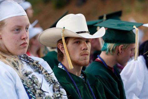 Graduation Hat, Graduation Cap, Cowboy Hat, At School, Graduation Party, Cowboy Hats, Cowboy, Media, Hats