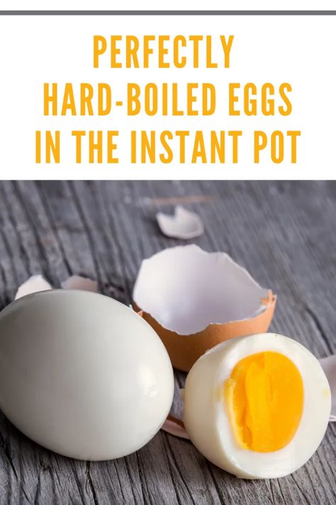 Perfectly Hard-Boiled Eggs resting on wood table with shell behind cut egg. No Peel Hard Boiled Eggs, Eggs In The Instant Pot, Instant Pot Hard Boiled Eggs, Peeling Hard Boiled Eggs, Making Hard Boiled Eggs, Perfect Hard Boiled Eggs, Healthy Instant Pot Recipes, Egg Bites, Easy Instant Pot Recipes