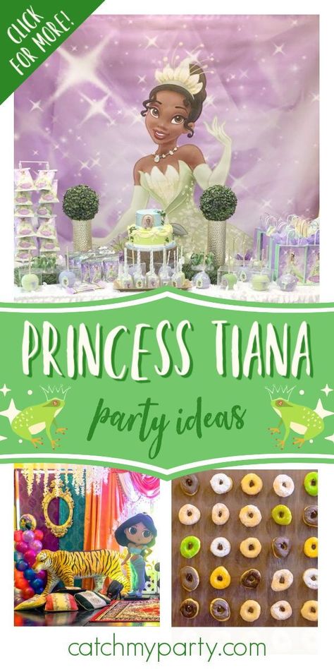 Princess And The Frog Games, Princess And The Frog Birthday Party Ideas, Princess And The Frog Party Games, Princess And The Frog Party Food, Princess And The Frog Menu Ideas, Tiana Princess And The Frog Party, The Princess And The Frog Birthday Party, Princess The Frog Party Ideas, Tiana Party Ideas