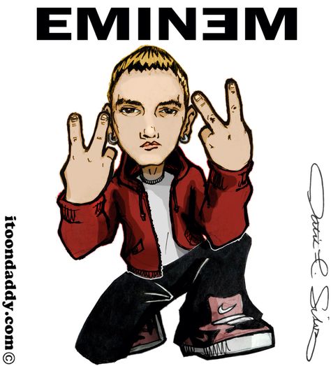 Eminem ( Superstar Rapper ) Eminem Drawing Cartoon, Eminem Designs, Eminem Animated, Cartoon Eminem, Eminem Cartoon, Eminem Painting, Eminem Fanart, Eminem Birthday, Eminem Drawing