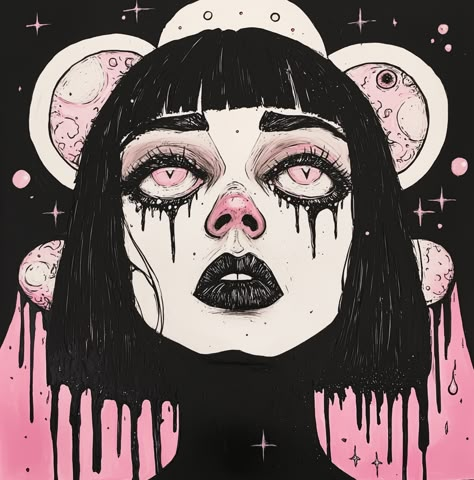 Cosmic Witch 🌙 🖤

#goth #gothart #art #fantasy #kunst #mycreation Goth Pop Art, Goth Art Painting, Pastel Goth Aesthetic Art, Witchy Pfp, Figure Outline, Weird Cats, Cosmic Witch, Pastel Goth Aesthetic, Gothic Artwork