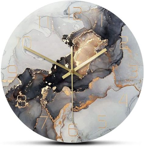 Quartz and marble texture. Wall Watch, Watch Clock, Marble Painting, Display Wall, Hanging Clock, Wall Clock Design, Cat Air, Diy Clock, Marble Texture