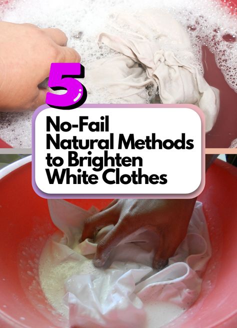 5 No-Fail Natural Methods to Brighten White Clothes - 101CleaningTips.net How To Get Whites White Without Bleach, Getting Whites White Again, Make White Clothes White Again, Whiten Whites Without Bleach, How To Get Your Whites White Again, How To Make Clothes White Again, Whiten Clothes Without Bleach, Get Whites White Again Laundry, How To Keep White Clothes White