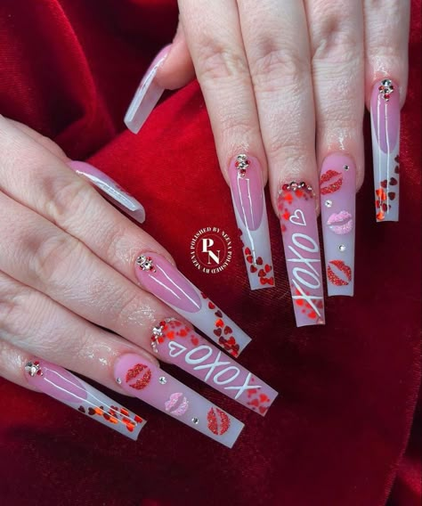 Ballerina Acrylic Nails, Acrylic Nails Nude, Vday Nails, Valentines Nail, Nail Academy, Nails Arts, Nails Nude, Nail Designs Valentines, Nails Design With Rhinestones