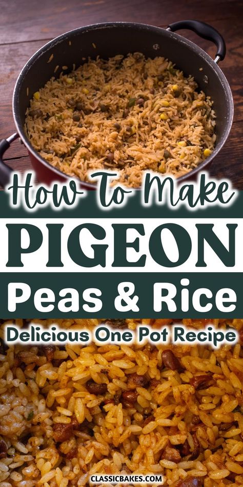 Trinidad Rice And Peas, Red Peas And Rice Recipe, Spanish Rice With Pigeon Peas Recipe, Jamaican Peas And Rice Coconut Milk, Pigeon Peas And Rice Jamaican, Pigeon Peas And Rice Puerto Rico, Pigeon Peas And Rice Caribbean, Dominican Rice And Pigeon Peas, Peas And Rice Caribbean