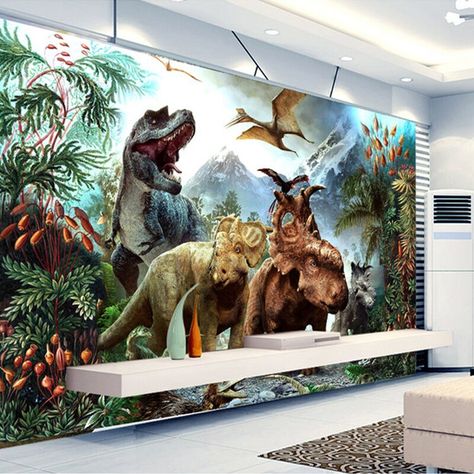 Custom 3D Poster Photo Wallpaper Cartoon Dinosaur Non-woven Mural Living Room Children's Room Bedroom 3D Wall Murals Wallpaper - AliExpress Mobile Room Children, Wallpaper Cartoon, Dinosaur Wallpaper, 3d Poster, Normal Wallpaper, 3d Wall Murals, Murals Wallpaper, Custom Wall Murals, Poster Photo