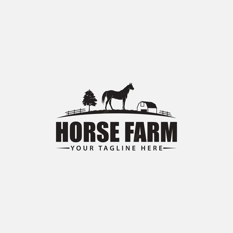 Premium Vector | Horse farm logo Horse Farm Logo, Stud Farm, Farm Logo, Horse Farm, Horse Farms, Premium Vector, Graphic Resources, Honey, Horses