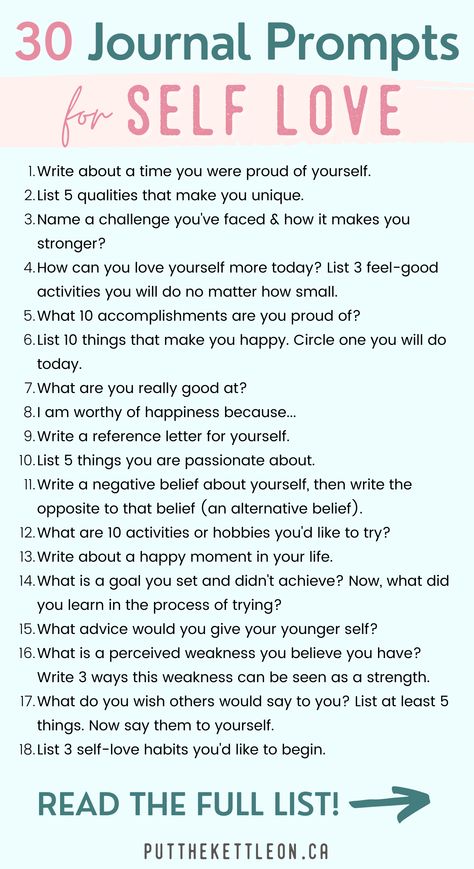 These 30 journal prompts for self love will boost your self esteem and confidence. These writing ideas are also a great way to practice self discovery and self care allowing you to connect with your emotions and look after your mental health. Click to get the full list of journal writing prompts and start journaling. Self Love Planner Ideas, Self Love Writing Prompts, Connecting With Self, Mental Health Writing Prompts, Journal Prompts For Self Esteem, Journal Love Ideas, Journal Prompts For Confidence, Self Love Journal Ideas, Journal Ideas Writing