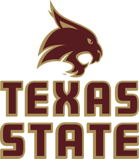 Texas State Bobcats Primary Logo (2013) - Red Bobcats head Texas State Bobcats, American Logo, Sun Belt, Cooler Ideas, Texas State University, Word Mark Logo, University Logo, Virtual Museum, College Logo