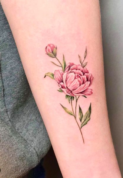 Tattoos Orchid, Tattoos For Females, Colorful Flower Tattoo, Delicate Flower Tattoo, Hibiscus Flower Tattoos, Leg Sleeve Tattoos, Minimalistic Tattoos, Pink Rose Tattoos, Peony Tattoo