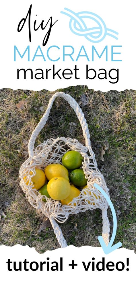 Macrame Shopping Bag Diy, Macrame Market Bag Diy, Macrame Shopping Bag, Market Bag Tutorial, Diy Macrame Bag, Macrame Market Bag, Macrame Bag Tutorial, Market Bag Pattern, Fabric Twine