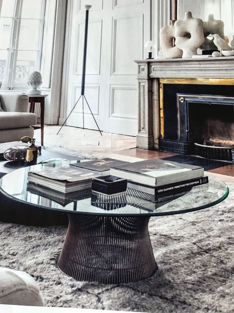 Warren Coffee Table - Google Search Platner Coffee Table, 70s Loft, Large Windows Living Room, Platner Dining Table, Paris Living Rooms, Paris Living, Knoll Platner, Knoll Furniture, Warren Platner