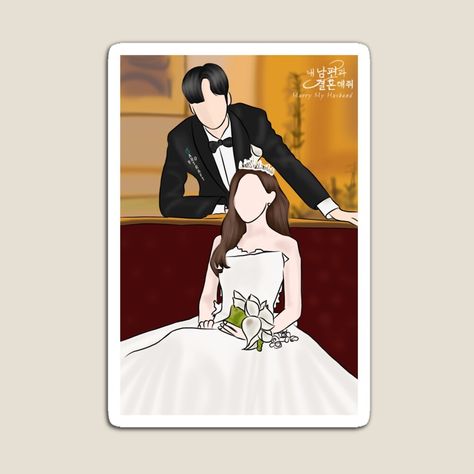 Marry My Husband Korean Drama by ArtRaftPro | Redbubble I Am Greatful, Kdrama Art, Marry My Husband, Kindle Stickers, Kdrama Memes, Redbubble Products, Girly Art Illustrations, Ibis Paint, Couple Cartoon