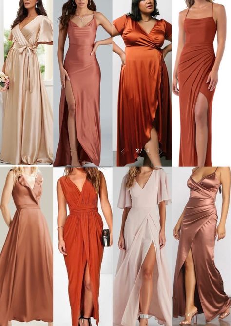 Pumpkin Orange Bridesmaid Dresses, Pale Orange Dress, Burnt Orange And Champagne Wedding, Burnt Orange Bridesmaid, Burnt Orange Bridesmaid Dresses, Bridesmaid Outfits, Peach Bridesmaid, Beaded Bridesmaid Dress, Orange Bridesmaid