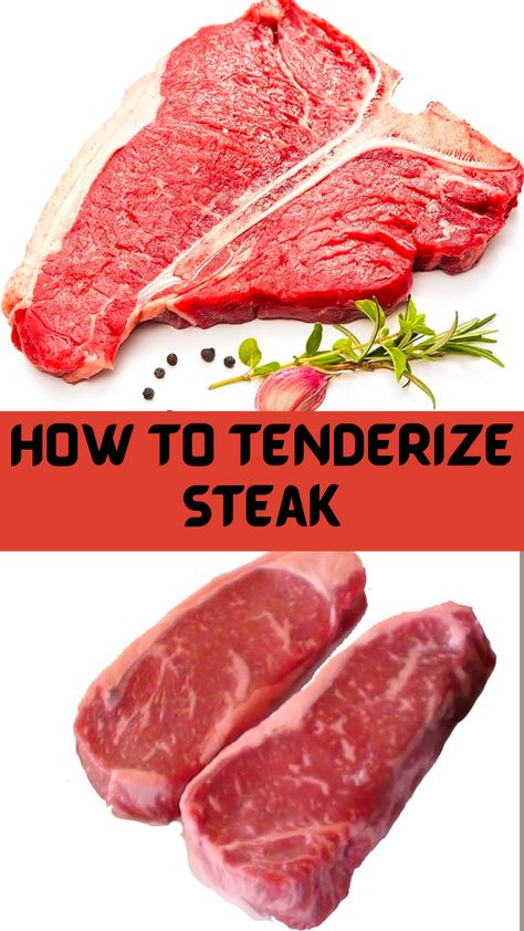 Find out how to tenderize your steak like a pro and elevate your culinary skills. Learn about various techniques and tools to achieve mouthwatering tenderness. #TenderizeSteak#tenderizesteakmarinade#tenderizesteakfast#toughsteakmarinade How To Tenderize Cheap Steak, How To Make A Tender Steak, How To Make A Steak Tender, How To Make Tender Steak, How To Season A Steak, Tough Steak Recipes, How To Make Steak Tender, How To Tenderize Steak, Steak Tenderizer