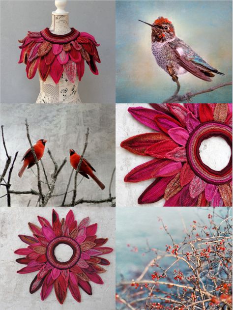 Weird Knitting, Hummingbird Photography, Victorian Crochet, Alice Starmore, Bird Fashion, Crochet Feather, Knit Art, Crochet Bolero, Flower Leaves