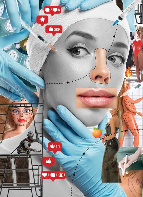 The hidden danger behind Australia’s obsession with cosmetic surgery Marie Claire Australia, Feminism Art, Green Tea Face, Social Media Art, Lower Back Pain Exercises, Healthy Lifestyle Habits, Nose Job, Lip Fillers, Beauty Standards