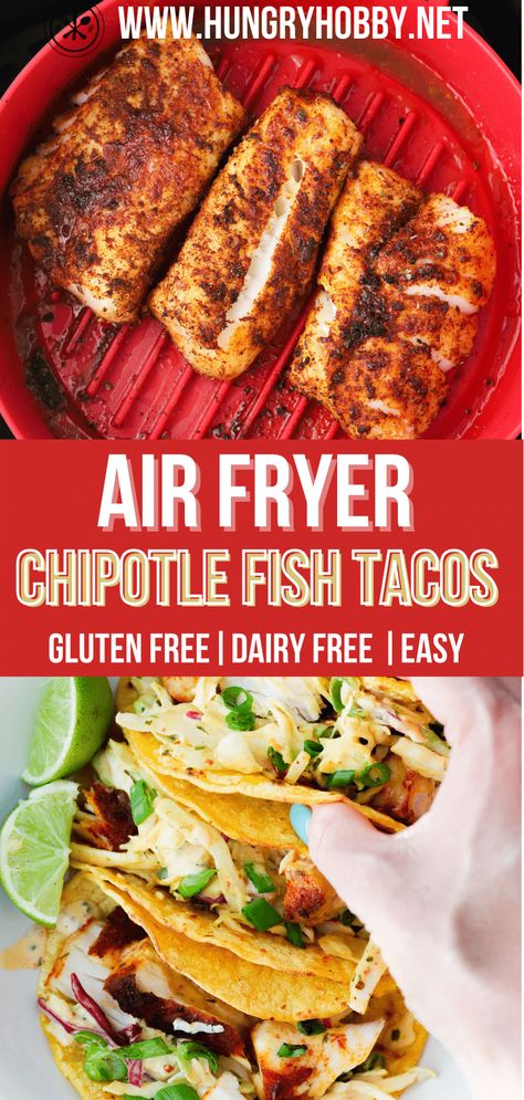 Fish Tacos In Air Fryer, Tilapia Fish Tacos Air Fryer, Airfryer Fish Tacos, Fish Tacos Air Fryer Recipes, Air Fryer Cod Tacos, Fish Tacos Air Fryer, Air Fryer Fish Tacos, Heart Tacos, Fish Tacos Tilapia