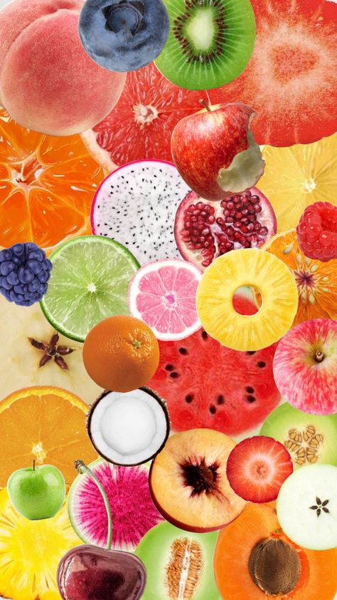 Fruits Wallpaper Aesthetic, Fruit Background Aesthetic, Fruit Collage Art, Fruit Aesthetic Wallpaper, Fruit Wallpaper Aesthetic, Fruity Wallpapers, Frutas Aesthetic, Fruity Aesthetic, Fruit Collage