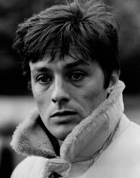 Alain Delon photographed by Jean-Pierre Bonnotte at Heidelberg in September 1967, during the filming of The Girl on a Motorcycle Girl On A Motorcycle, Alen Delon, Men Hairstyle, Asian Men Hairstyle, Violet Eyes, Alain Delon, Good Looking Men, Asian Men, Old Hollywood