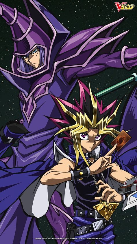 Dark Magician & Yami Yugi from Yu-Gi-Oh Phone Wallpaper Iphone, Dark Magician, Yu Gi Oh, An Anime, Swords, Anime Character, Wallpaper Iphone, Phone Wallpaper, Iphone