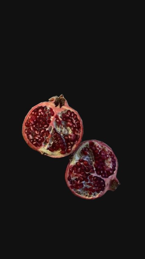 Pomegranate Aesthetic Dark, Pomegranate Photography, Pomegranate Aesthetic, Pomegranate Painting, Pomegranate Art, Fruit Wallpaper, Playlist Covers, Ipad Wallpaper, Dark Aesthetic