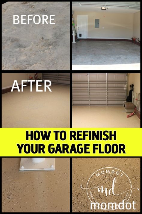 How to refinish your Garage Floor Garage Boden, Garage Floor Paint, Garage Atelier, Residential Garage, Garage Remodel, Basement Storage, Waterproofing Basement, Garage Work Bench, Garage Conversion