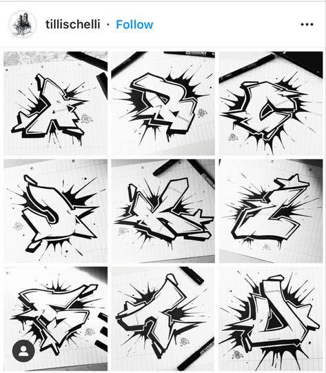 Graffiti Alphabet Wildstyle, Graffiti Alphabet Styles, Graffiti Names, Graffiti Lettering Alphabet, Graffiti Art Letters, Graffiti Text, Graffiti Wildstyle, Tattoo Lettering Design, Graffiti Illustration