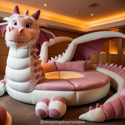 Giant Fur Dragon Loungers: Cozy Up in Mythical Luxury Animal Loungers, Fur Dragon, Classic Armchair, Cozy Nook, Room Themes, Modern Sofa, Sofa Design, Innovation Design, Creative Art