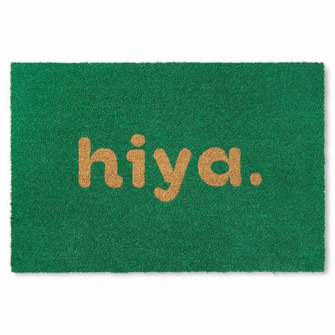 PRICES MAY VARY. HIYA Painted Welcome Natural Coir Outdoor Door Mat Dimensions: 18"x30" Heavyweight, 100% Natural Coir Non-slip rubber backing Traps dirt and debris at entryways and doorways Hello Doormat, Outdoor Entryway, Entryway Mats, Coir Mat, Outdoor Door, Welcome Door Mats, Entrance Rug, Unique Doors, Town Country