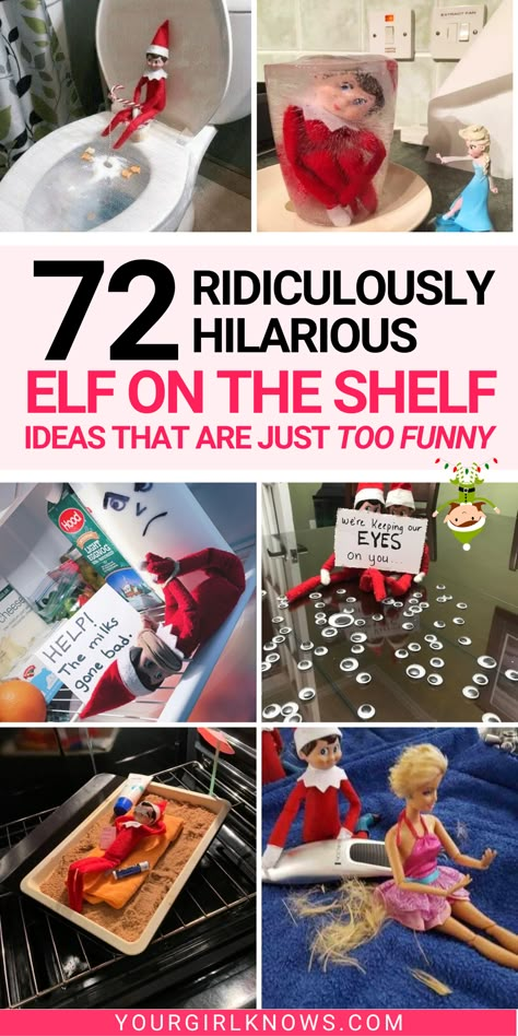 Elf on the Shelf is a magical part of Christmas. These 72 hilariously funny elf on the shelf ideas will make your Christmas even more special. From creating scenes to playing games, these ideas are sure to get you in the holiday spirit! Elf On The Shelf Ideas For Adults Funny, Elf On The Shelf Ideas Little Kids, Elf On The Shelf Ideas For Kids Funny Easy, Elf On The Shelf Treat Ideas, Magical Elf On The Shelf Ideas, Last Min Elf On The Shelf Ideas, Elf On Shelf Ideas For Teens, Epic Elf On The Shelf Ideas Hilarious, Elf On The Shelf Ideas Funny Hilarious Kids Easy