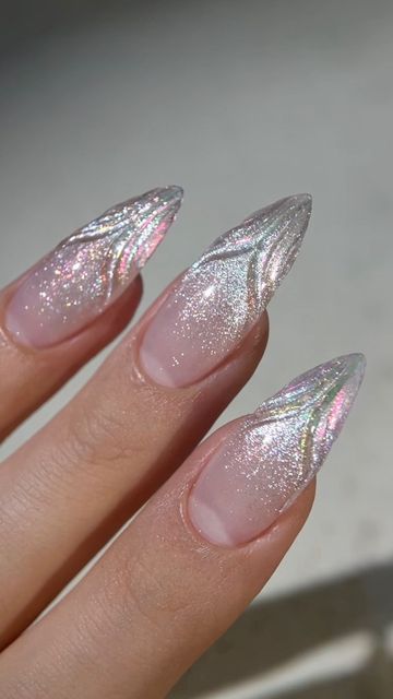 DVOK on Instagram: "Illuminate your nails with our dazzling wave nail. Comment below if you want a tutorial!

Product Used:
White Night Collection shade DM-23

#dvok #gelpolish #nailart #koreangel #gelpolishnails #hemafree #gelpolishnailart #naildesigns #gelpolishmanicure #hemafreegelpolish #hemafreenails #hemafreegel #trendingnails #nailgel" Fairy Wing Nails, Wing Nails, Nails With, Wave Nails, Gel Polish Manicure, Gel Polish Nail Art, Mermaid Tale, Instagram White, Nails Designs