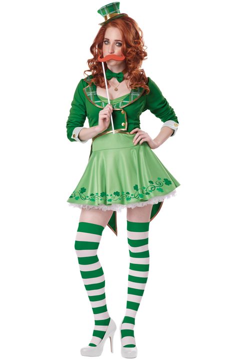 Miss Lucky Charm Adult Costume #stpatricksday #Halloween #costumes #leprechauns Lucky Charms Costume, Lucky Charms Leprechaun, Leprechaun Costume, St Patrick's Day Costumes, California Costumes, Plus Size Halloween Costume, Plus Size Costumes, St Patrick's Day Outfit, Day Outfits