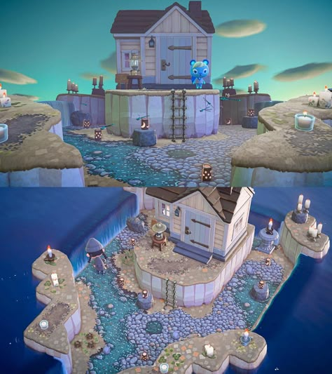 Acnh Mountain, Animal Crossing Movie, Acnh Terraforming, Animal Crossing Themes, Acnh Builds, Animal Crossing Town, Animal Crossing Island Inspo, Acnh Clothes, Acnh Inspiration