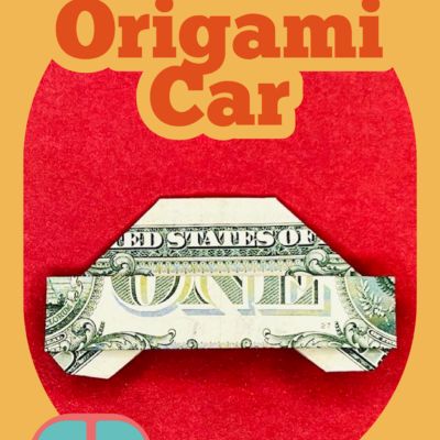 Dollar Bill Origami Car - Step by Step Instructions Dollar Origami Step By Step, Oragami Money Easy, Dollar Bill Origami Easy Step By Step, Origami Directions, Oragami Money, Easy Money Origami, Money Origami Tutorial, Playing Card Crafts, Origami Easy Step By Step