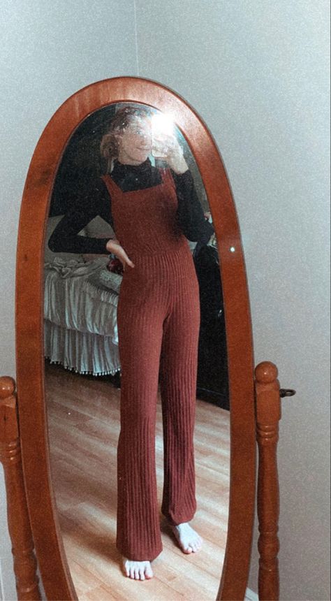 Orange Jumpsuit Outfit, Turtle Neck Jumpsuit, Turtle Neck Tshirt, Orange Jumpsuit, Jumpsuit Outfit, Pinterest Closet, Cute Fall Outfits, Rust Orange, Boots Outfit