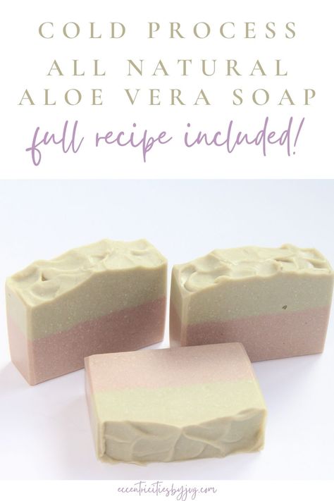 Aloe vera soap is great to nourish your skin. Making your own soap allows you to control all the ingredients. In this super skin loving aloe vera cold process soap with full recipe you will find the full set of instructions to make you own natural soap. If looking for a natural soap that is great for your skin this aloe vera soap is just perfect. Cold Process Soap Techniques, Herbal Bath Recipes, Homemade Cold Process Soap, Cold Process Soap Designs, Aloe Soap, Cold Pressed Soap, Homemade Soap Bars, Easy Soap Recipes, Skincare Recipes