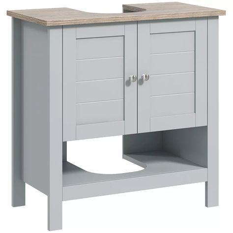 Kleankin 24" Bathroom Under Sink Cabinet With Storage, Pedestal Sink Cabinet, Adjustable Shelf And Open Bottom Shelf, Gray : Target Under Pedestal Sink Storage, Pedestal Sink Cabinet, Under Sink Cabinet Bathroom, Sink Cabinet Bathroom, Pedestal Sink Storage, Bathroom Under Sink Cabinet, Pedestal Sink Bathroom, Bathroom Under Sink, Cabinets To Go