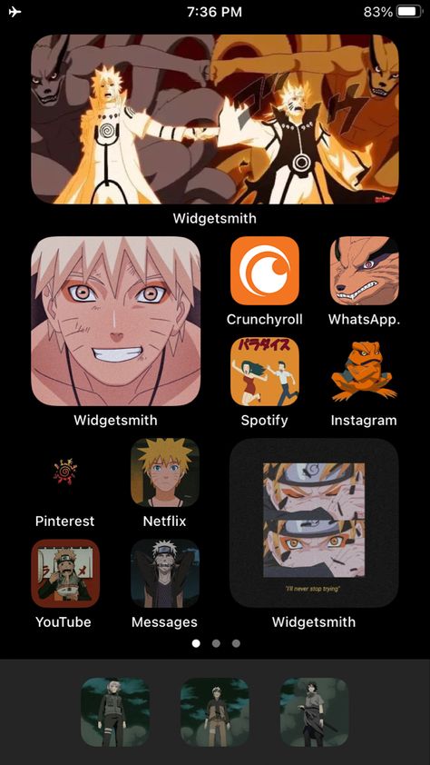 Anime Homescreen, Naruto Theme, Naruto Style, Widget Smith, Themes For Mobile, Widget Ideas, Phone Decoration, Ios Ideas, Android Theme