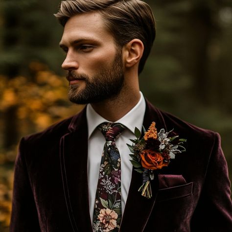 Moody Forest Wedding Ideas: A Dreamy Guide + Tips for Your Big Day - Yeah Weddings Dark Autumn Wedding, Fall Wedding Tuxedos, Moody Forest Wedding, Tuxedo Ideas, Forest Wedding Ideas, Dark Romantic Wedding, Moody Forest, Wedding Tux, Manly Men