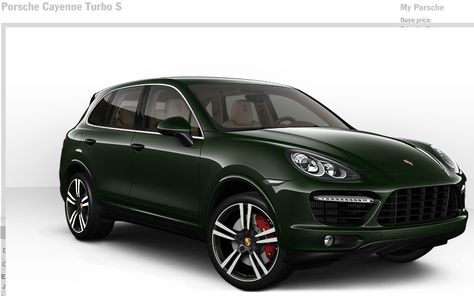 Porsche Cayenne Turbo S in Jet Green Metallic Porsche Suv, Europe Car, Cayenne Turbo, Hummer Cars, Turbo Car, Stick Shift, Turbo S, Car Goals, Top Gear