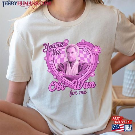 Cute Star Wars, Obi One, Star Wars Day, Cute Star, Heart T Shirt, Star Wars Shirts, Obi Wan Kenobi, Obi Wan, Shirts For Women